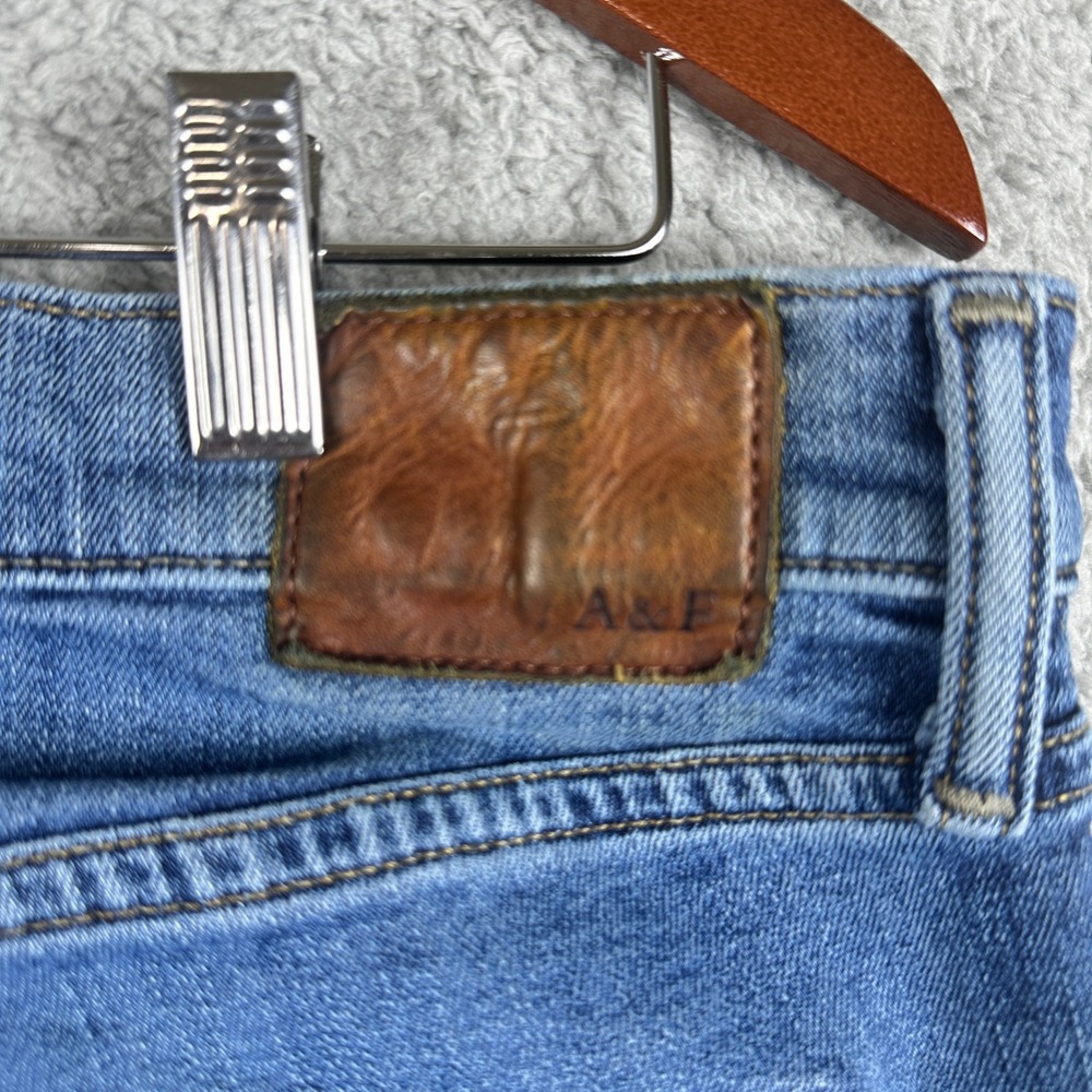 Abercrombie & Fitch Rustin Athletic Slim Mens Jeans 32x30 Blue Stretch Preppy - Picture 6 of 13